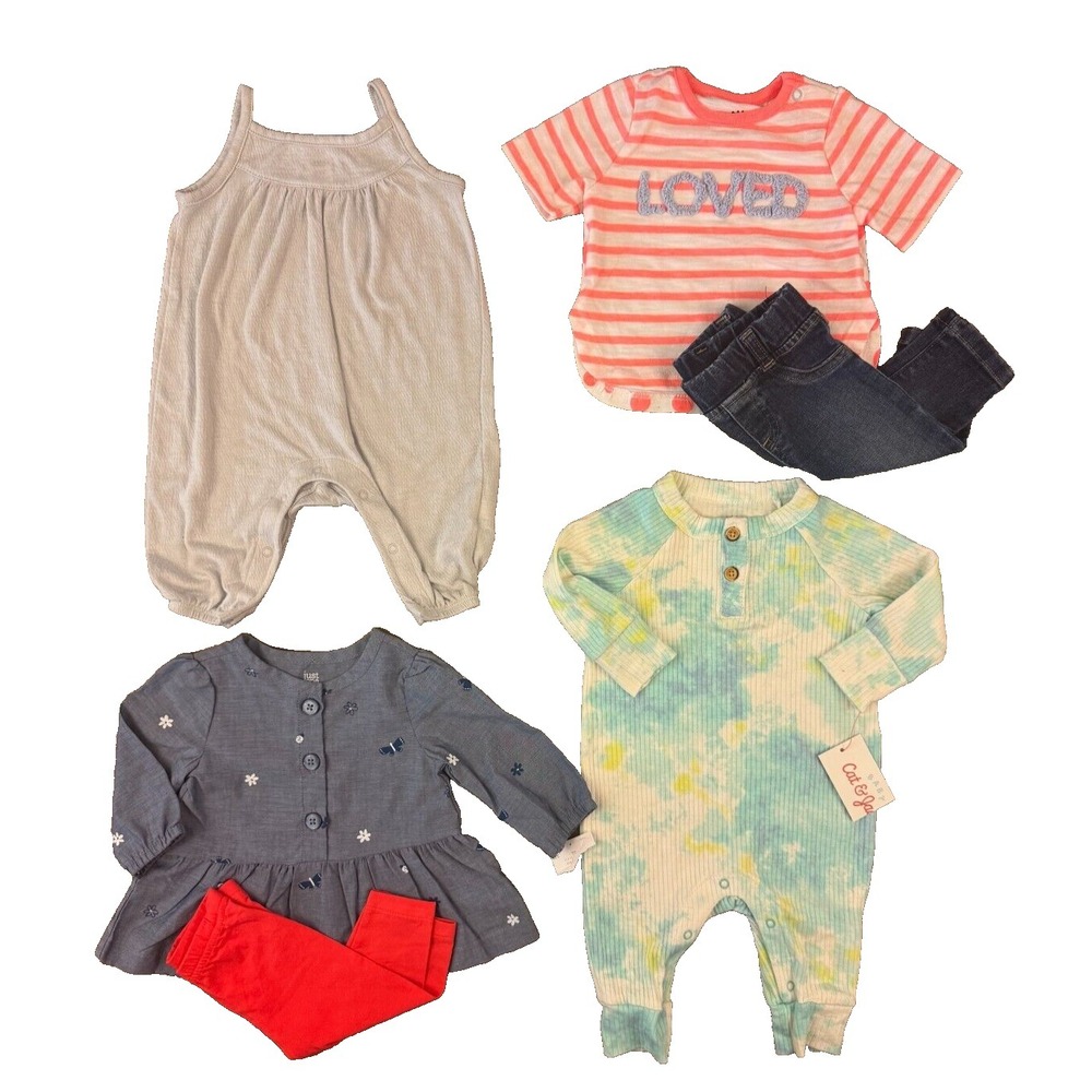 Baby Girl 0/3 3 Months Clothes Lot Rompers Shirts Pants Outfits Short Long Sleev